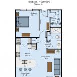 Granada Lofts - 1 Bed "The Broadway & Times Square" (Downtown Emporia) - 700 sqft floor plan