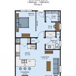 Granada Lofts - 1 Bed "The Broadway & Times Square" (Downtown Emporia) - 750 sqft floor plan
