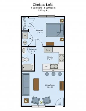 Chelsea Lofts - 1 Bed 