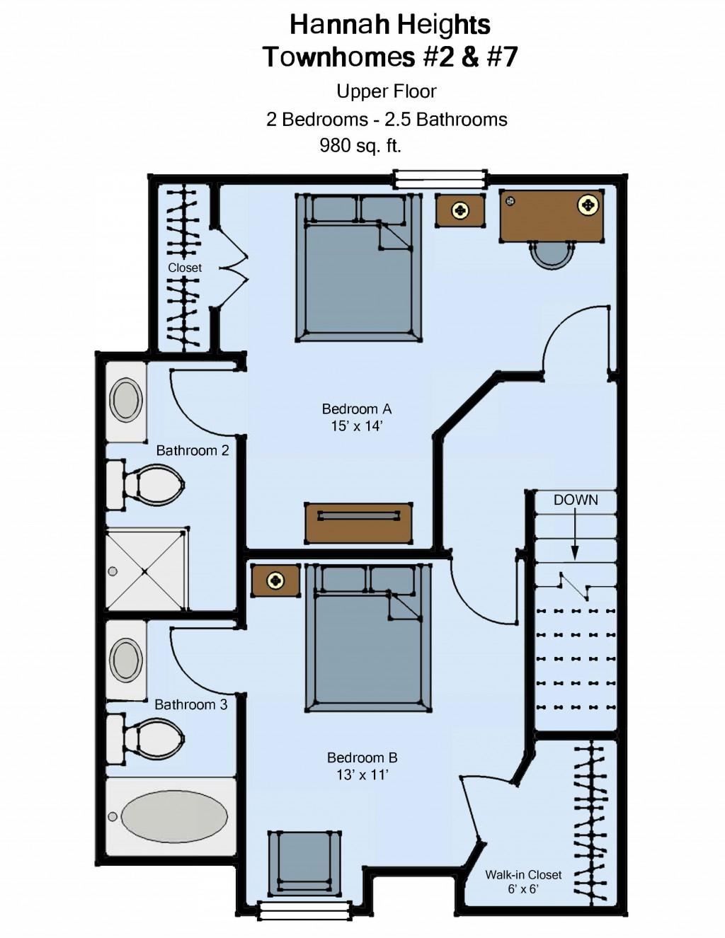 Hannah Heights Townhomes 2-Bed - 2 1/2 Bath (Downtown Emporia) - Image# 15