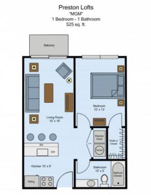 Preston Lofts 1-Bed 