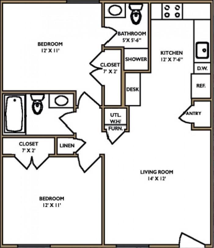 Prairie Sage Apartment Homes - 2 Bed (Super 2-Bedroom)
