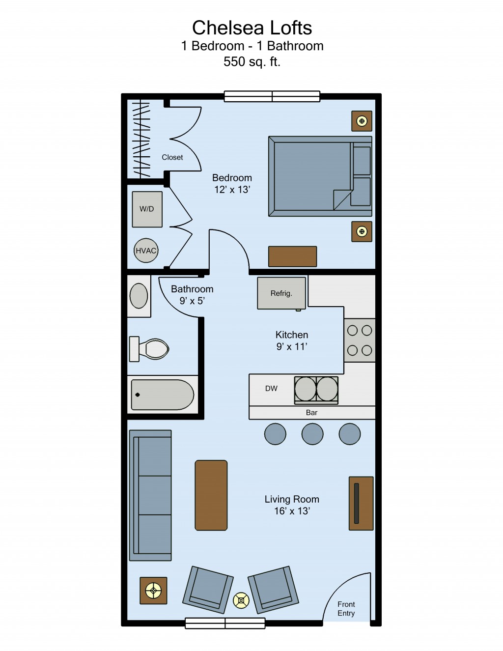 Chelsea Lofts - 1 Bed 